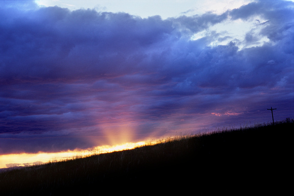 Sunset on the edge of Cheyenne, Wyo.