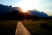 Sunset on the nature walk, Canmore, Alberta, Canada.